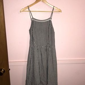 Spaghetti - Strap Striped Dress